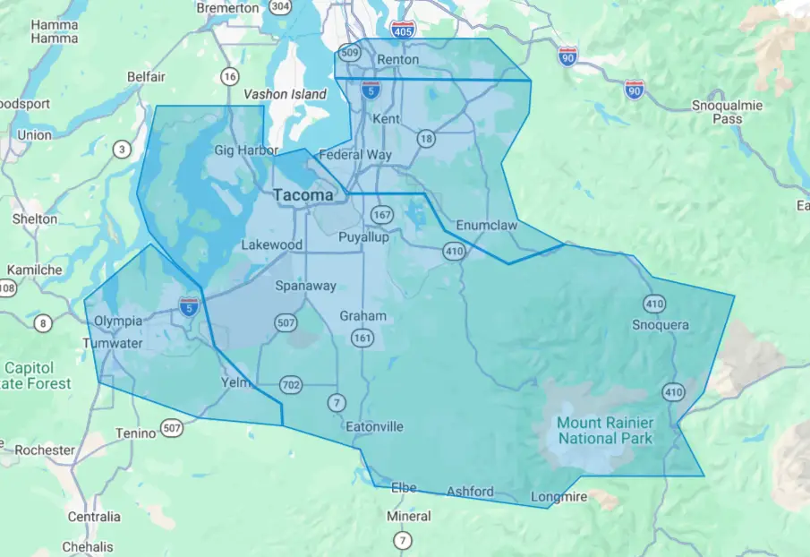 Service area map